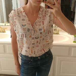 Anthropologie printed shirt